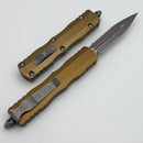 Microtech Dirac Double Edge Partial Serrated Apocalyptic Standard & Tan Handle 225-11APTA