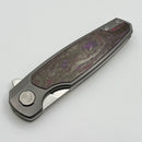 Holt Bladeworks Morpheus w/ Burnished Titanium/Purple Haze Fat Carbon Handles & Near Mirror M390 1527