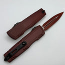 Microtech Luminary D/E Weathered Crimson Red Signature Series 1270-1WCMS