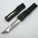 Marfione Custom Knives Combat Troodon LT Gen III Cracked Ice Hellhound w/ Hefted Black Handle & Flamed Accents