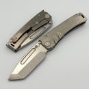 Medford Marauder Full Size Tumbled Titanium Handles w/ 0.26" Tumbled MagnaCut Tanto