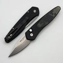 Pro-Tech Half-Breed Black Handle w/ Camo G-10 Inlay & Stonewash S35 3624