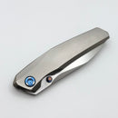 Poikilo Blade Zen S1 Titanium Handles w/ Blue Ti Accents & Pearlescent Stonewash M398