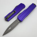 Microtech Cypher II D/E Apocalyptic Standard & Purple Handle 1242-10APPU