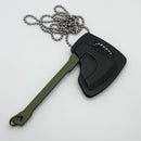 RMJ Tactical Stonewash Mortifier Tomahawk Pendant w/ Crocodile Green Cerakote