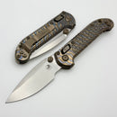Marfione Select Microtech LUDT Ram-Lok w/ Flamed Frag Titanium Handles w/ Bronze Accents & Stonewash Drop Point 1135RL-10FRMS3