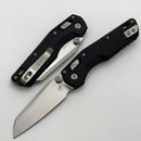 Microtech MSI RAM LOK Mini Black Fluted Aluminum Handles w/ Stonewash M390MK 210M-10FL