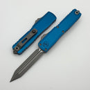 Microtech UTX-70 Gen IV w/ Blue Handle & Apocalyptic Spartan M390MK 12494-10APBL