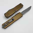 Microtech UTX-85 Gen IV w/ Tan Handle & Apocalyptic S/E Part Serrated M390MK 12314-11APTA