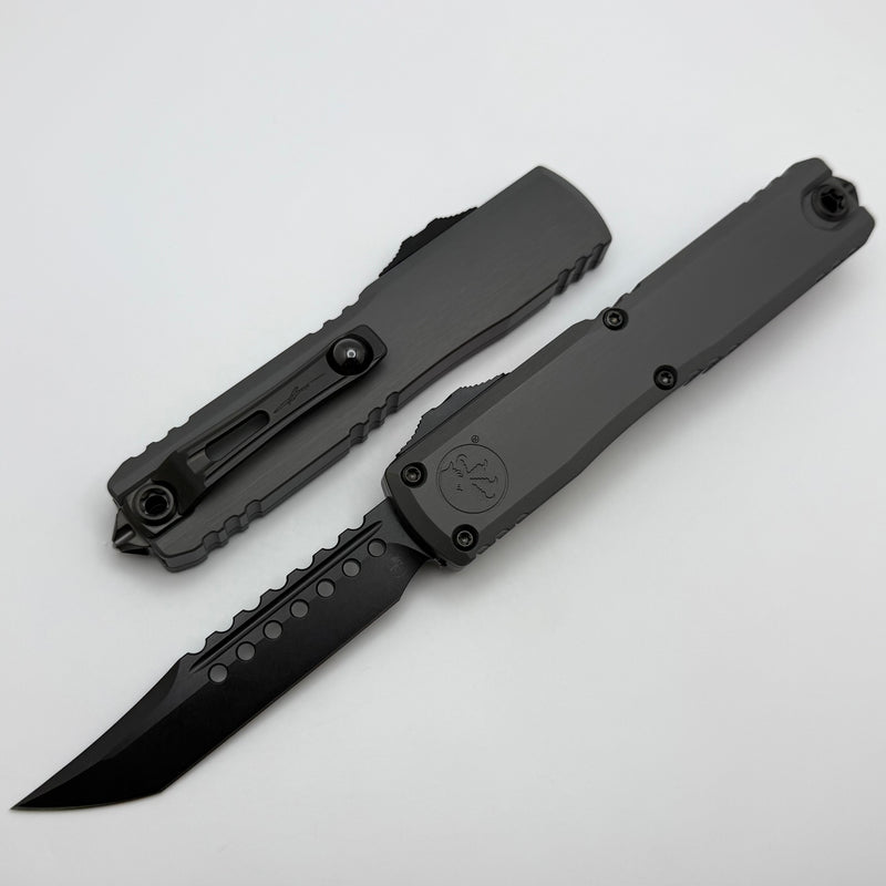 Microtech Ultratech ZBP Hellhound DLC w/ Natural Clear Handle Signatur