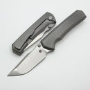 Chaves Knives Sam Tran Arison Street Stonewash Titanium Integral Handle & Belt Satin M390