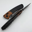 Benchmade Crooked River w/ Burnt Copper Aluminum/Black Canvas Micarta Handles & DLC Battlewash MagnaCut 15080BK-04