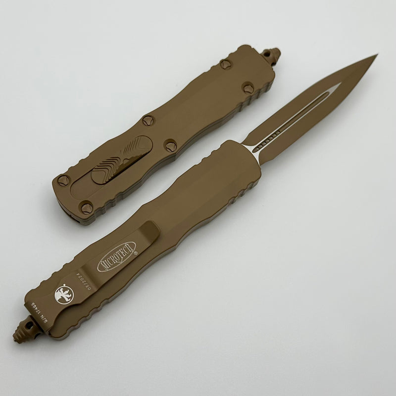 Microtech Dirac Cerakote Tan Double Edge 225-1CTA