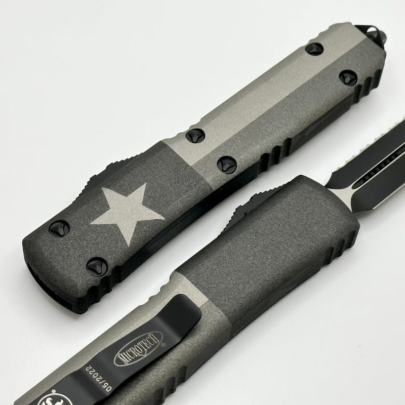 Microtech Models Size Microtech Ultratech Double Edge Full Serrated NRA Houston 2022 122-3TX