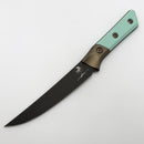 Microtech Boning Knife Caribbean Blue G-10/Ti Bolster Handle w/ DLC M390MK Signature Series 3100B-1DLCCAS