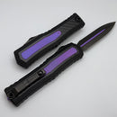 Marfione Custom Atreus w/ DLC Cracked Ice D/E M390MK & Black Aluminum Handle w/ Carbon Fiber & Purple Haze Titanium Inlay Accents