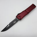 Blemish Microtech Knives Combat Troodon Gen III Black tactical Interceptor w/ Merlot Handle Signature Series 1217-1MRS