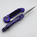 Microtech Knives LUDT Gen III Stonewash Tanto w/ Purple Handle 1136-10PU