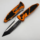 Microtech Socom Elite S/E Full Serrated Auto Tactical w/ Orange Handles 161A-3OR