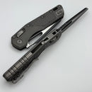 Microtech Knives MSI RAM LOK Natural Clear Aluminum Frag Handles & Two Tone Black M390MK 210-1FRNC