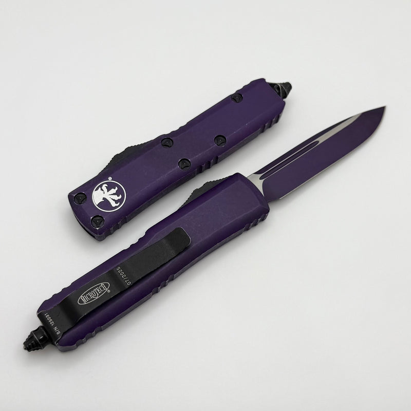 Microtech UTX-85 Single Edge Weathered Purple 231-1WPU