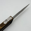 Microtech Scarab 2 Gen 3 Tan Handles w/ S/E Spine Fluted Stonewash M390MK 1278-10TA