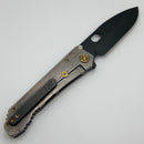 Medford Knife 187 DP Drop Point DLC D2 & Tiger Artwork Titanium Handles
