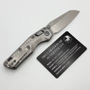 Microtech Marfione Select MSI RAM LOK Mini Frag Titanium Handles w/ Double Vapor Accents & Purple Accents & Stonewash M390MK 210M-10FRMS4