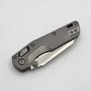 Microtech Marfione Select MSI RAM LOK Mini Fluted Titanium Handles w/ Double Vapor Accents & Blue Accents & Stonewash Part Serrated M390MK 210M-11FLMS3