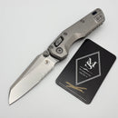 Microtech Marfione Select MSI RAM LOK Mini Slab Side Titanium Handles w/ Double Vapor/Blue Accents & Stonewash Part Serrated M390MK 210M-11MS3