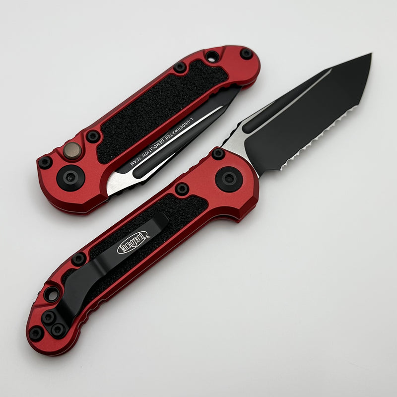 Microtech Knives LUDT Gen III Black F/S Tanto w/ Red Handle 1136-3RD