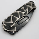 Medford Praetorian Genesis T S45 PVD Drop Point & Black Stained Glass Handles w/ Black Hardware/Clip