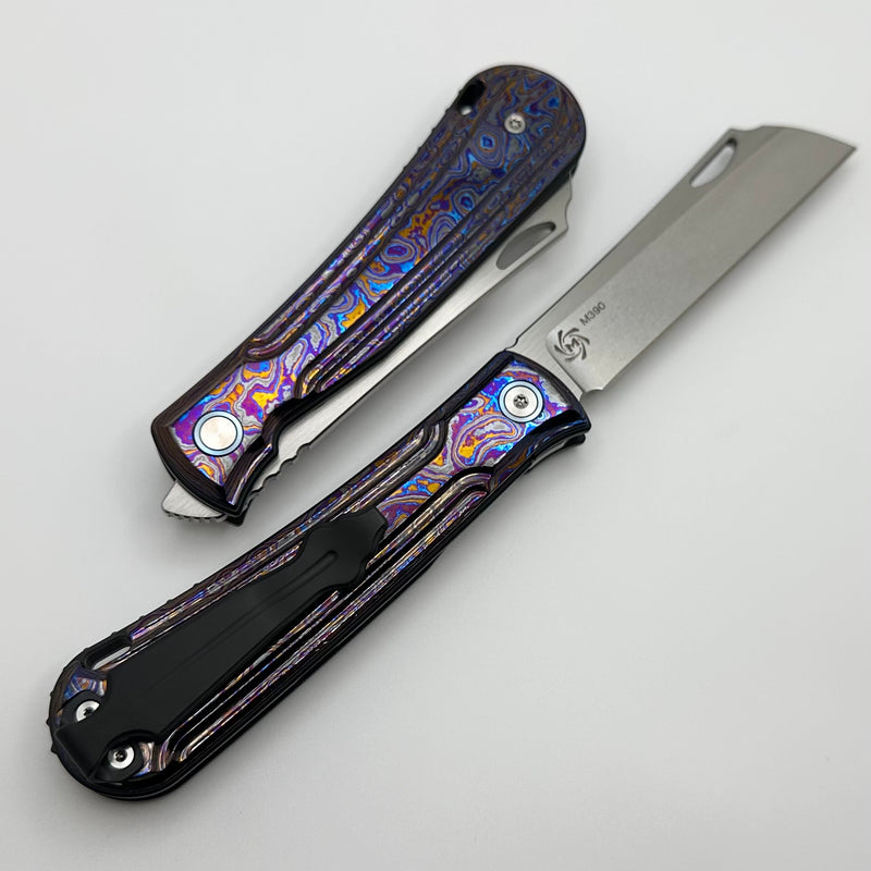 Mechforce Knives Caipira Rick Lala Collab MokuTi Handles w/ Ti Liners & M390