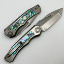 Heretic Knives Custom Wraith Auto V4 w/ Abalone Inlays & Hand Ground Mirror M390 Tanto Blade