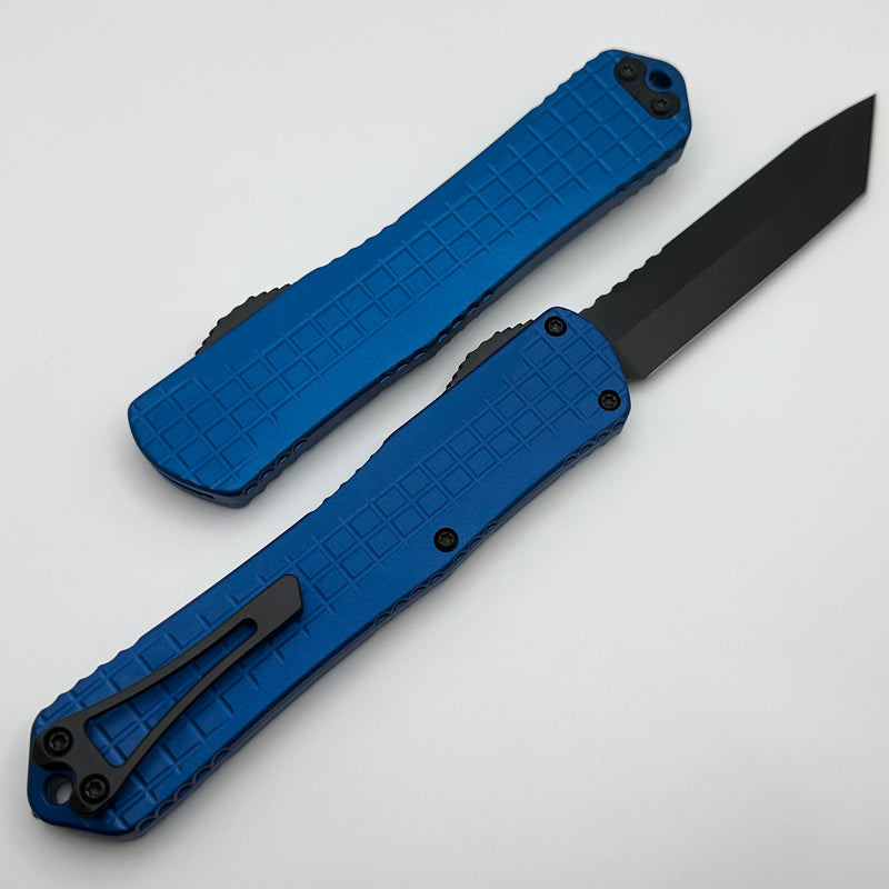 Heretic Knives Manticore X Blue Frag Handle & DLC Tanto MagnaCut H031F-6A-BLU