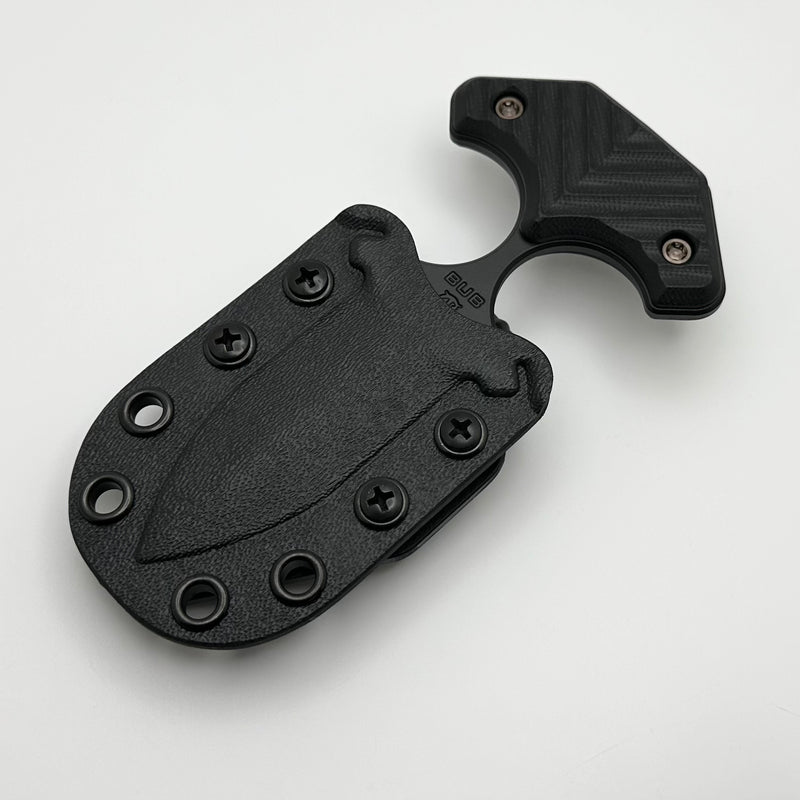 RMJ BUB Back Up Blade Black G-10 & Graphite Black Nitro V Fixed Blade