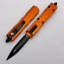 Microtech Dirac Double Edge Black Standard & Orange 225-1OR