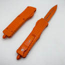 Microtech Combat Troodon Orange Cerakote Frag w/ Full Serrated D/E Signature Series 142-3CT-CORS
