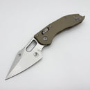 Grenade BLEM Microtech Knives Manual Stitch RAM LOK Fluted Tan G-10 & Stonewash M390MK 169RL-10FLGTTA