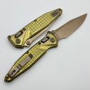Microtech Socom Ram-Lok w/ Antique Gold Titanium Frag Handles & Bronze S/E M390MK 160RL-13FRMS2