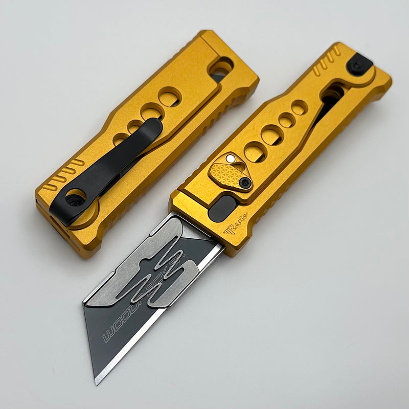 Reate EXO-U Utility Speedhole Pattern Gold Aluminum Handle