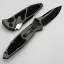 Microtech Socom Elite Auto Black S/E w/ Natural Clear Handles 160A-1NC