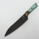 Microtech Utility Knife Caribbean Blue G-10/Ti Bolster Handle w/ DLC M390MK Signature Series 3400B-1DLCCAS