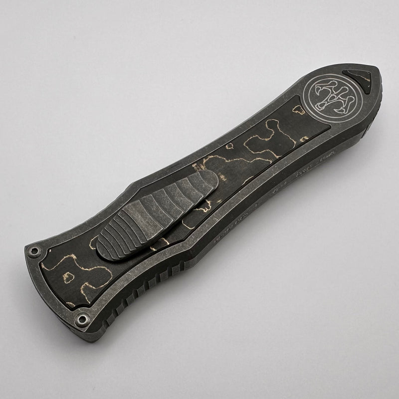 Hawk Designs Model C Deadlock Titanium w/ Fat Carbon & Stonewash MagnaCut Blade