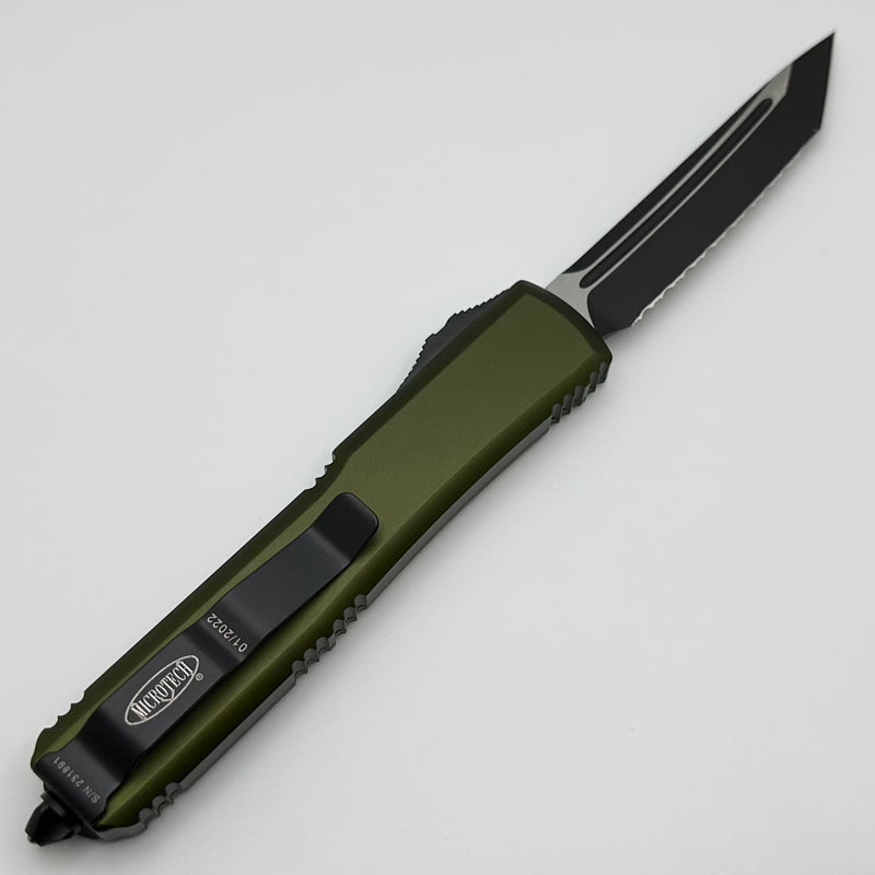 Microtech Ultratech OD Green w/  Fully Serrated Black Tanto 123-3OD