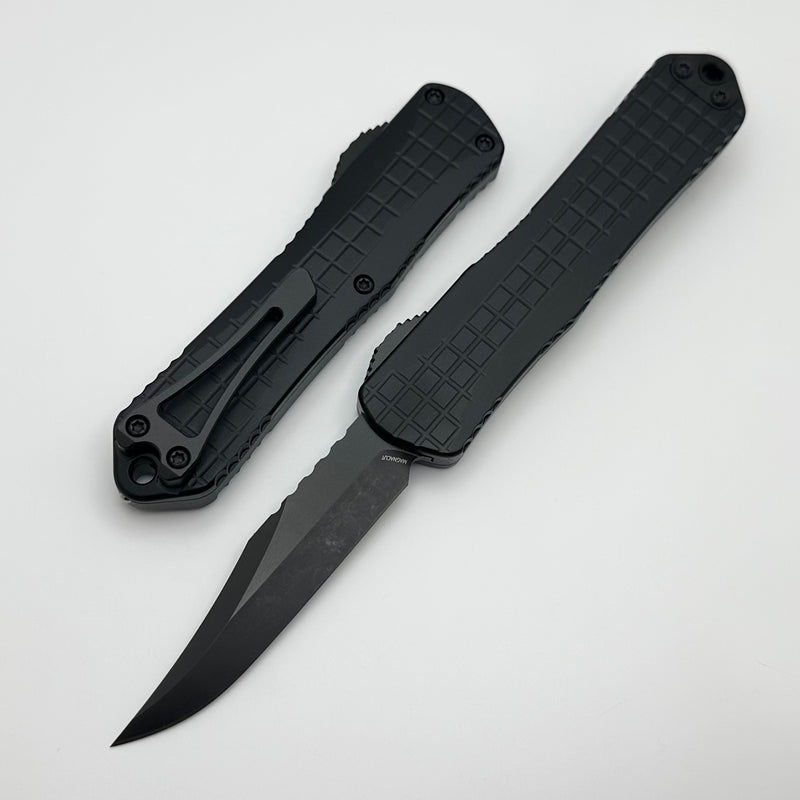 Heretic Knives Manticore E Tactical Black Grenade Grip w/ DLC Bowie MagnaCut H026BF-6A-T