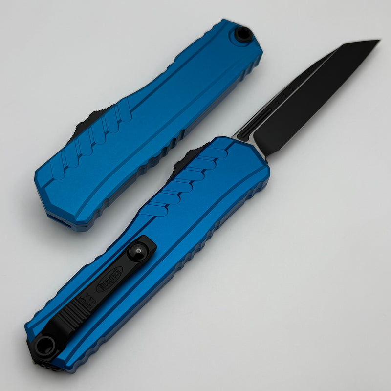 Microtech Cypher II Black S/E & Blue Handle 1241-1BL