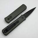 Pro-Tech Godson w/ Green Handle & DLC Washed 154-CM Blade 721-Green DLCW