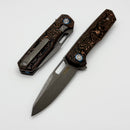 Mechforce Knives Oeser Nebo V2 Copper Flow Carbon Fiber Handles & Elmax