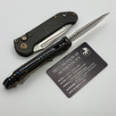Microtech Marfione Select LUDT Gen III Carbon Fiber Handles w/ Flamed Accents & Stonewash Tanto 1136-10MS16